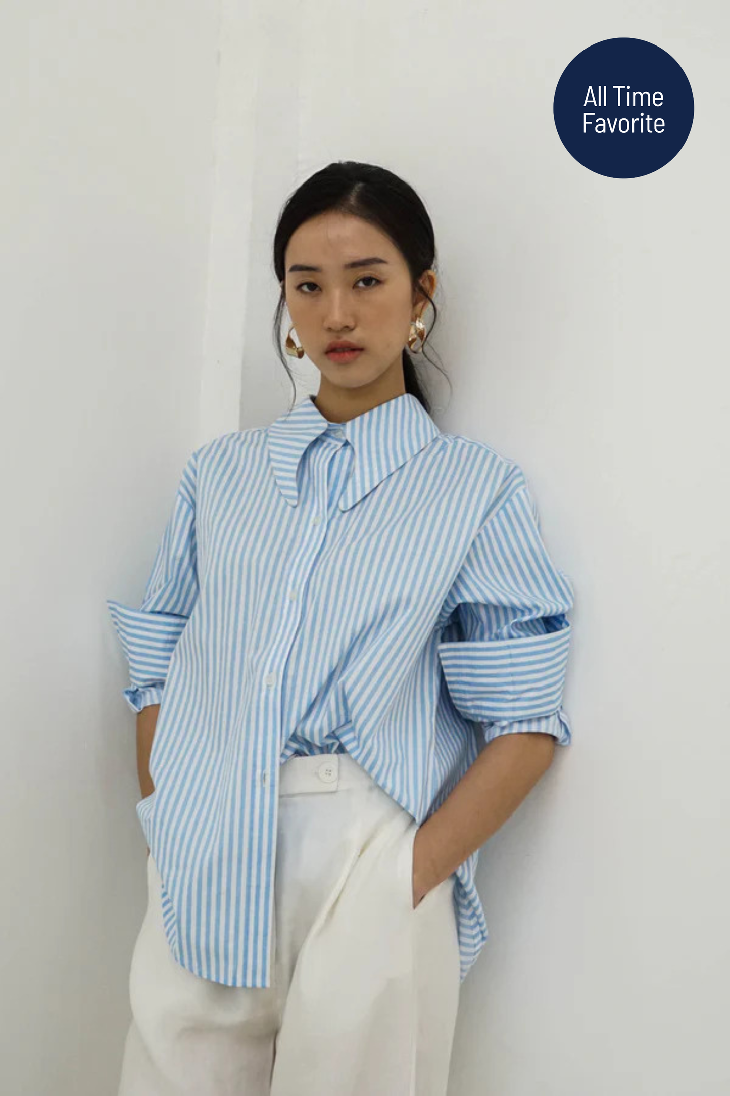 Millie Shirt - Blue Stripes