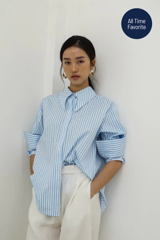 Millie Shirt - Blue Stripes