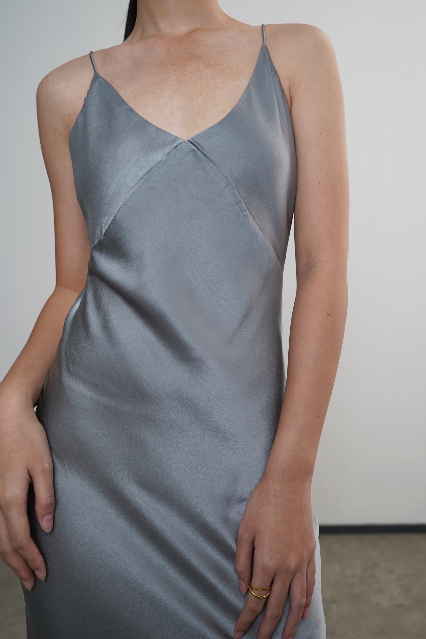 grey slip dress Slip Dress