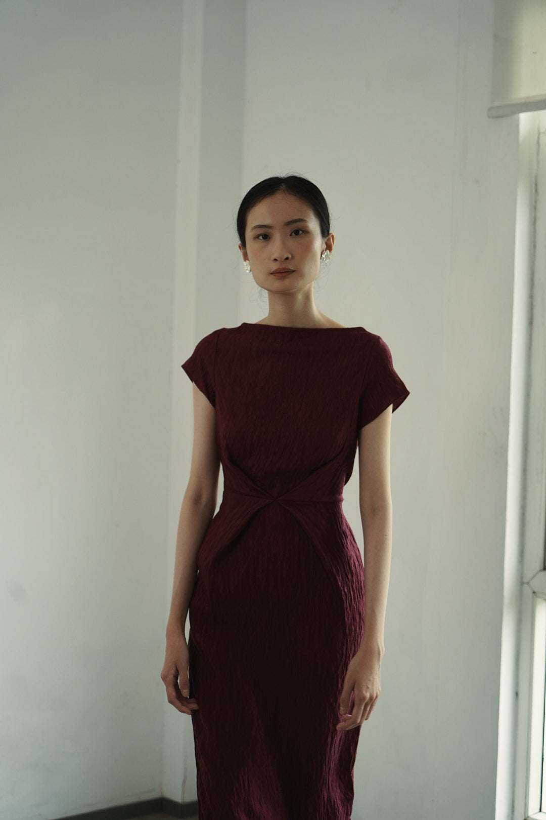 Luna Dress - Maroon