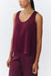 Scoop Neck Top - Wine