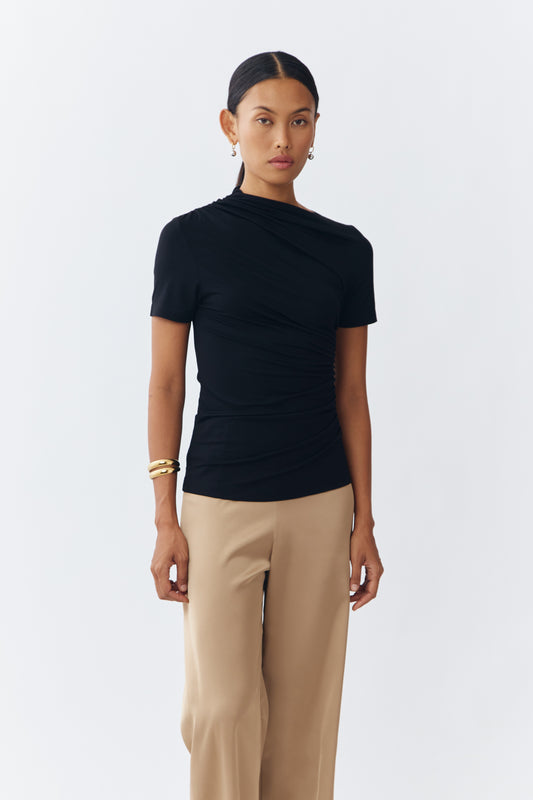Gathered Top - Black