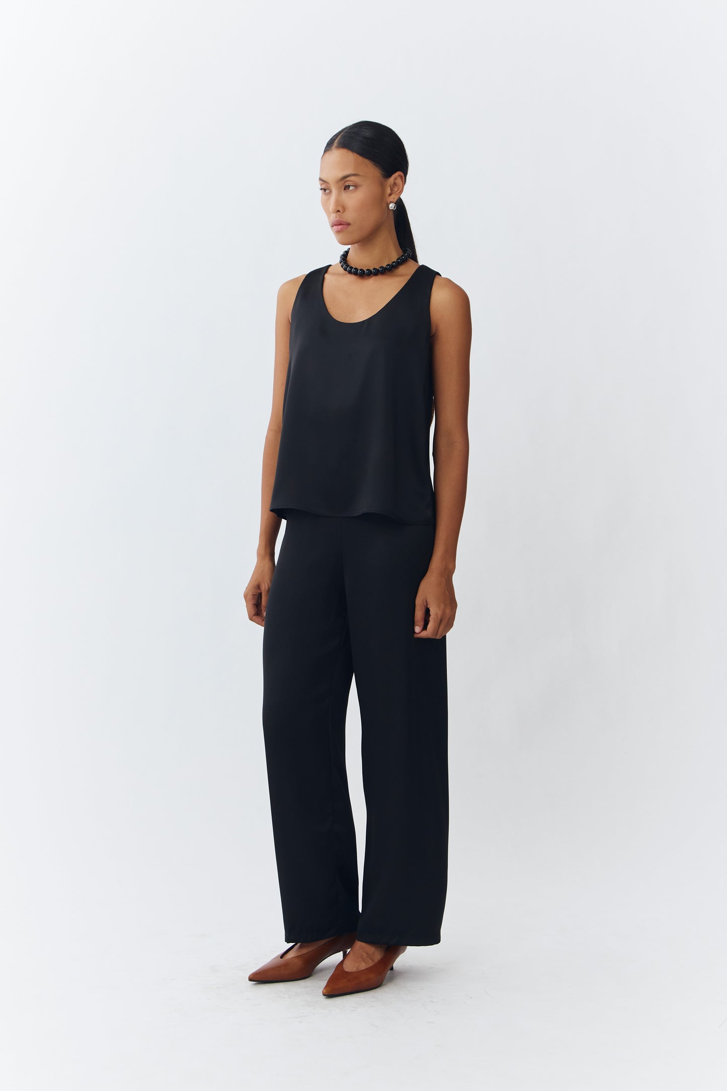 Scoop Neck Top - Black
