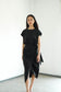 Akina Dress in Loose Linen - Black