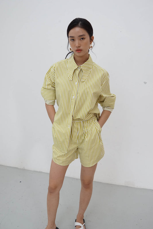 Brooke Short - Yellow Stripes